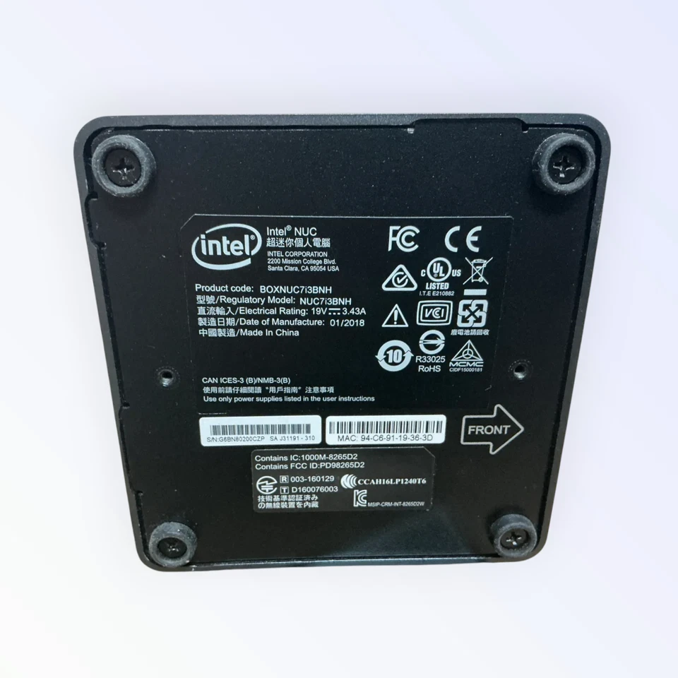 Intel NUC Mini PC WiFi | i3 7100U 2,4 GHz | 120GB SSD 8GB RAM NUC7i3BNK - Bild 3 von 3