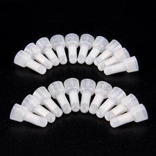 100x Crimp Caps Car Audio Alarm Wire Connectors Closed End Terminal Small White
