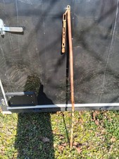 Vintage Hand Carved Folk Art Wood Walking Stick Cane Chain Lock Puzzle  Snake