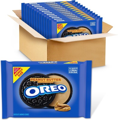 	OREO Peanut Butter Creme Chocolate Sandwich Cookies Family Size 12 - 17 oz	