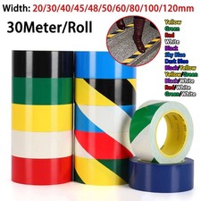 30M Hazard Warning Floor Tape PVC Self Adhesive Lane Marking Tape Width 20-120mm