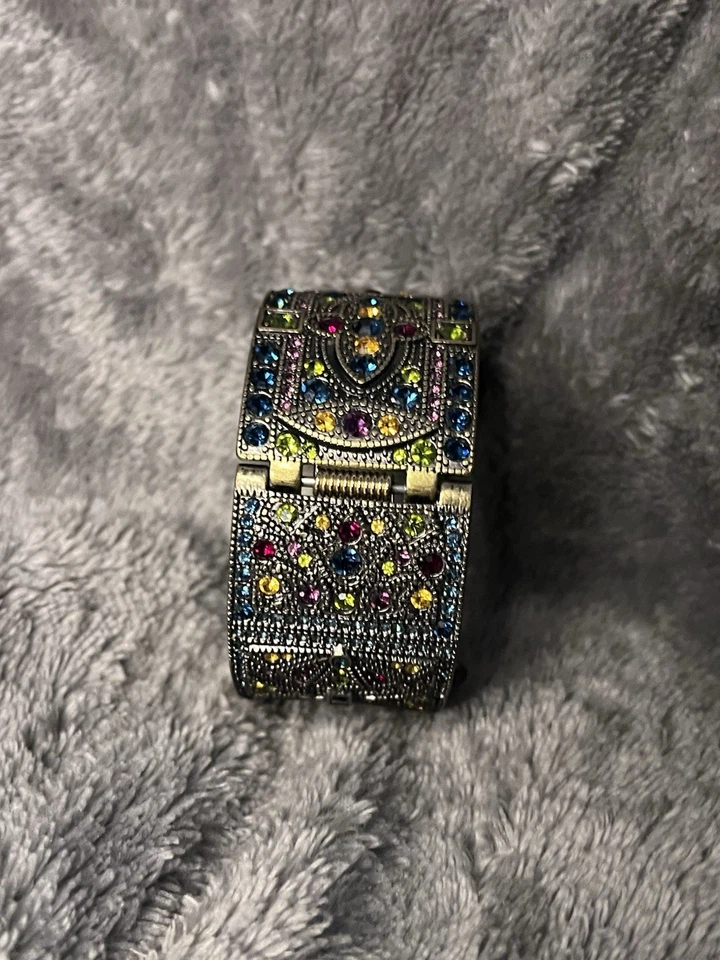 Reloj Pulsera Heidi Daus Distintivo Cristal Swarovski Tono Dorado (Funciona) Foto 2 de 4