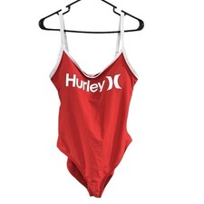 Hurley Red One-Piece Swimsuit with White Trim NWT Size 1X