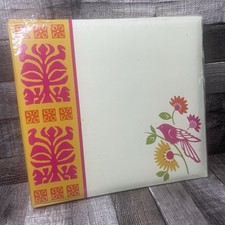 Vintage Pink Bird Recollections Top Loading Photo Scrapbook Album window