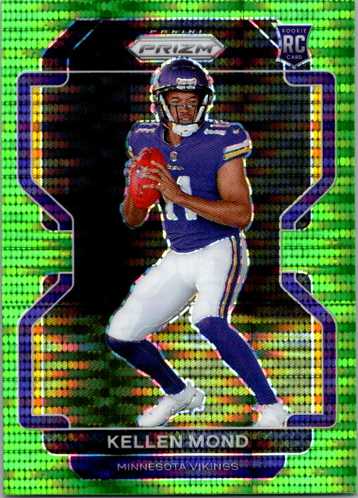 2021 Panini Prizm - Rookie Kellen Mond #351 Neon Green Pulsar Prizm (RC) VIKINGS