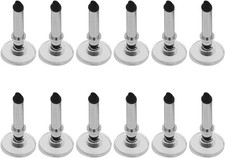 12Pcs Silver Universal Stylus Replacement Disc Tips Round Shape
