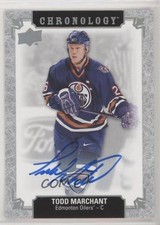 2018 Upper Deck Chronology Franchise History Todd Marchant #FH-ED-TM Auto 00b6