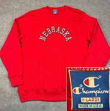 Vintage Nebraska Cornhuskers Sweatshirt Red NCAA Football Champion USA 80s XL