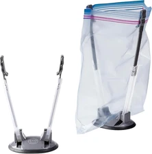 PPP Freezer Bag Stands (2 Pack) | Baggy Rack Holder for Food Prep Bag | Meal Pla