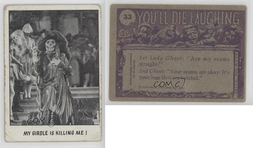 1973 Topps You'll Die Laughing My Girdle Is Killing Me! #33 0c41 - Bild 3 von 3