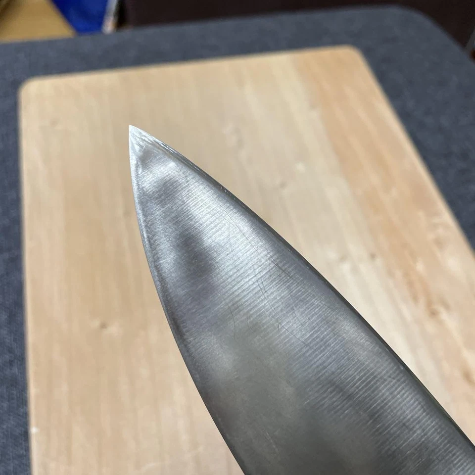 Cuchillo de Chef Masahiro Gyuto 330mm Japonés Acero al Carbono Ligeramente Usado con Caja Foto 4 de 4
