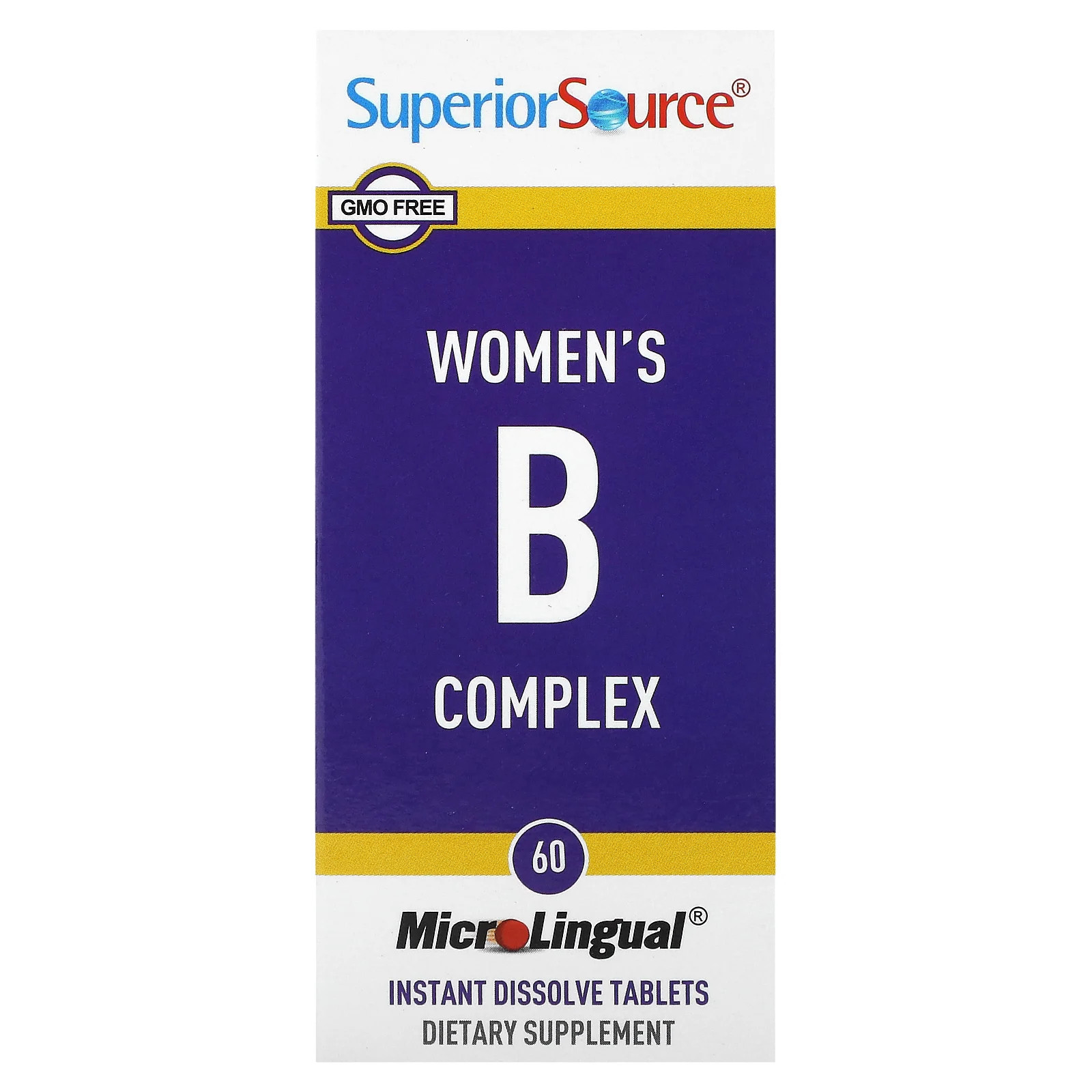Женский комплекс витаминов группы В, 60 микролингвальных таблеток, быстрорастворимых
