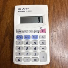 Sharp Elsi Mate EL-233SB 8-Digit Pocket Calcu...