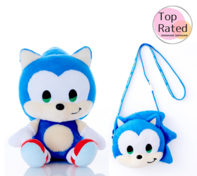 SEGA Sonic The Hedgehog Sonic & Friends Plush M & Shoulder Bag Set