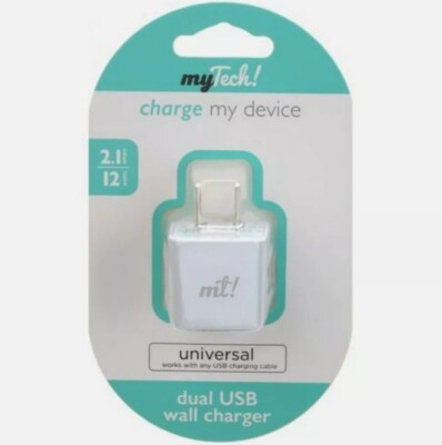 ''Brand New'' My Tech Dual USB 2 Port Wall Charger 2.1 Amp