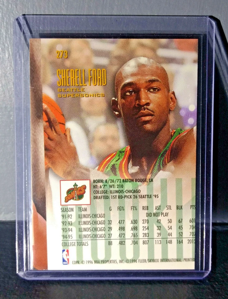 1995-96 Sherell Ford Fleer Ultra #273 Rookie Error Misprint Basketball Card - Image 2 of 2