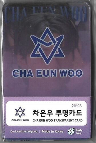 Cha Eun Woo Transparent Photo Card [25P Pack] K-POP 202405 - Imagen 1 de 3