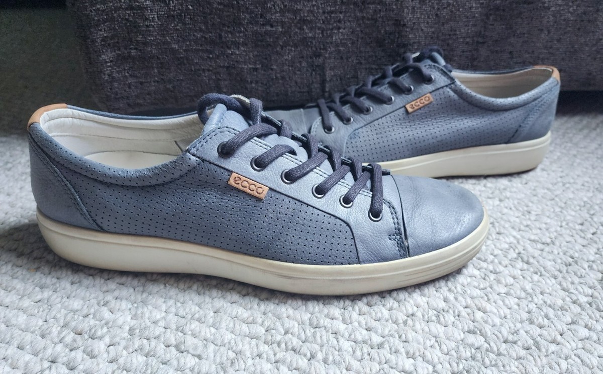 ECCO Soft 7 Mens Size 47 (US 13-13.5) Gray Leather Casual  display picture 2