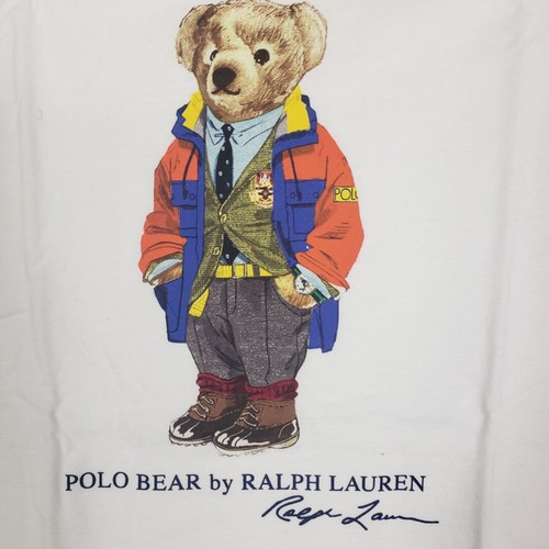 Polo Ralph Lauren T-Shirt Mens XL White Polo Bear Classic Fit Crew Neck Tee - Picture 3 of 8