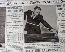 Early WILLIE MOSCONI Mr. Pocket Billiards Championship POOL 1941 Old Newspaper