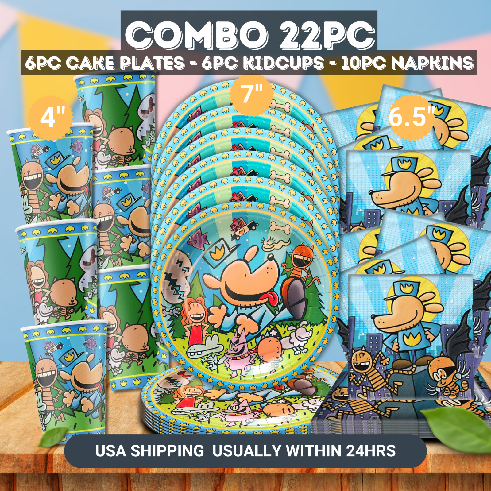 Dog Man Cat Kid Party Supplies happy birthday decoration cup plate table balloon