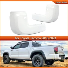 Rear Bumper End Caps Covers For Toyota Tacoma 2016-24 Super White W/ Sensor Hole