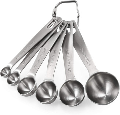 Measuring Spoons:  18/8 Stainless Steel Measuring Spoons Set of 6 Piece: 1/8 Tsp