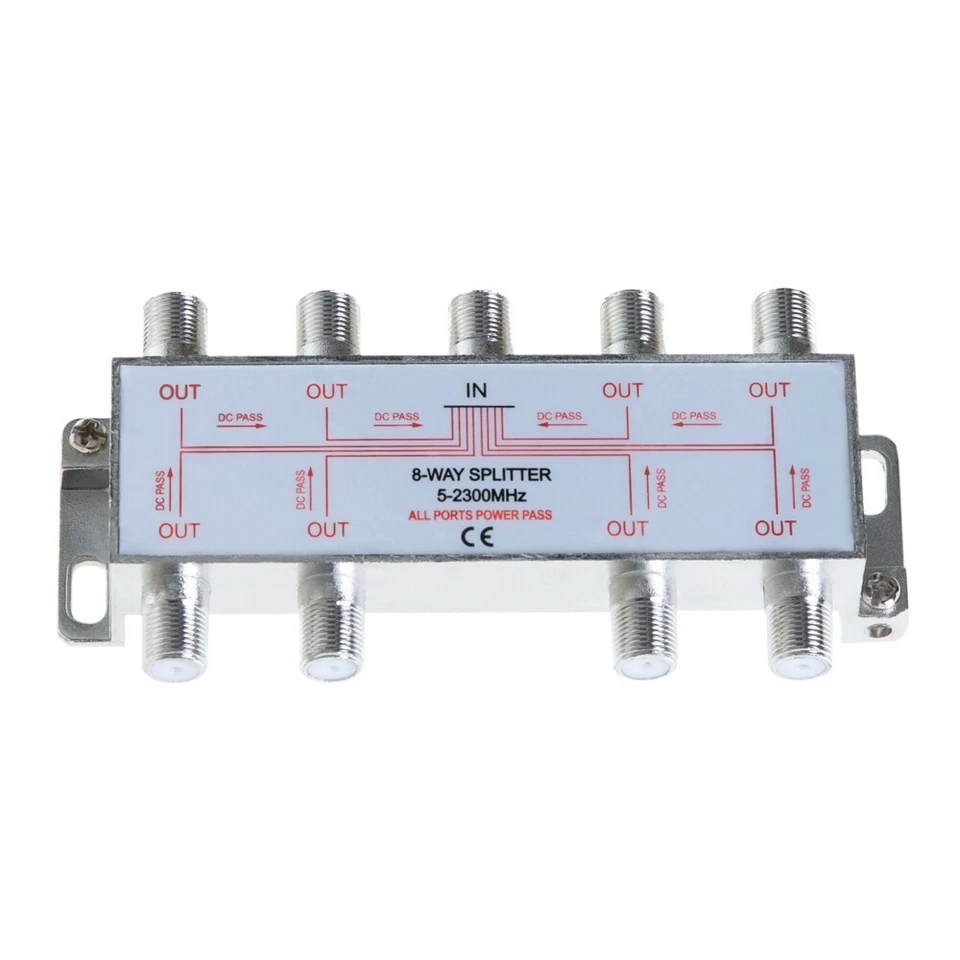 8-Way Coaxial Cable Splitter 5-2300 MHz for RG6 RG59 TV Antenna Multi-Pack LOT - Image 3 of 4