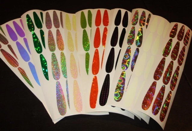 THE FISHING LURE TAPE COMPANY Magnum 4 1/3" Trolling Spoon Fishing Lure Tape 12 Die Cuts in 10 Design Colors