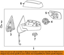 GM OEM Door Side Rear View-Mirror Cover Cap Trim Left 22889519
