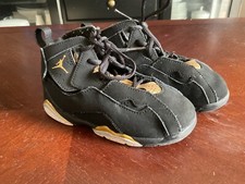 Air Jordan True Flight Toddler Sneakers Shoes Black Gold Nike Size 9C
