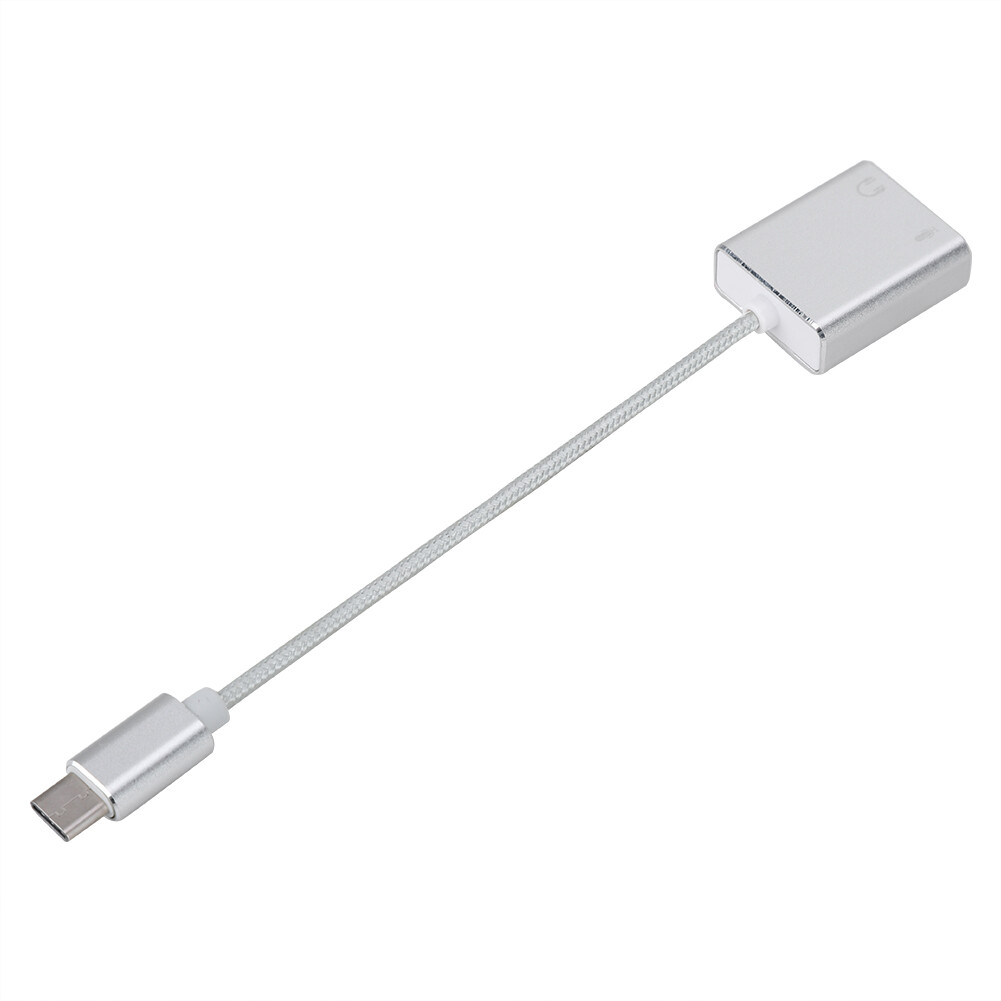 Type C External Sound Card Adapter With Mic Input And Headphone Output