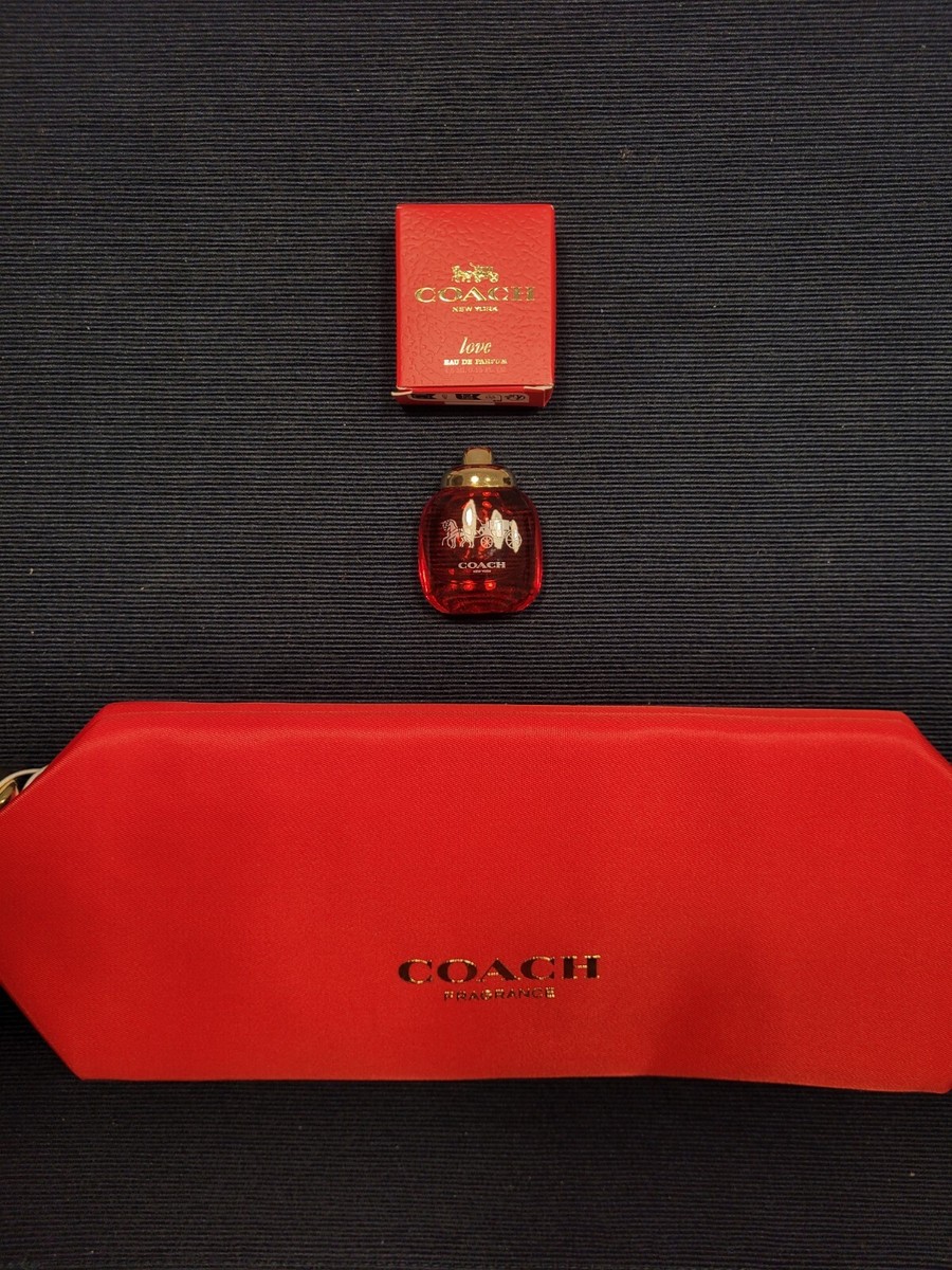 NEW Coach LOVE Eau de Parfum Deluxe Mini 0.15 fl oz 4.5 ml + Pouch