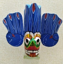 Hand Carved Sri Lankan Traditional Small Devil Mask Handmade Wooden D cor New