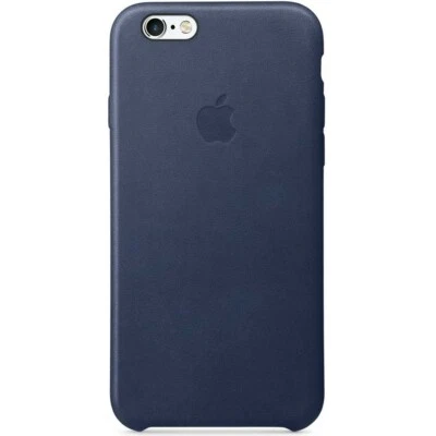 Original APPLE - Coque de protection en cuir Bleu pour iPhone 6S / iPhone 6 - Photo 1/3