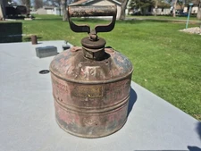 Vtg Justrite Safety Underwriters Laboratories 2 Gallon Can Auto Mechanic Decor