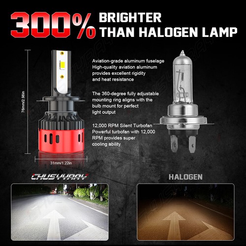 Para Mercedes-Benz C240 2001-2005 6X Bombillas LED Faro Alto Bajo Luz Antiniebla - Imagen 2 de 16