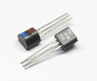 20 Stück BC308B PNP transistor 30V/25V 100mA 300mW TO92, Fairchild