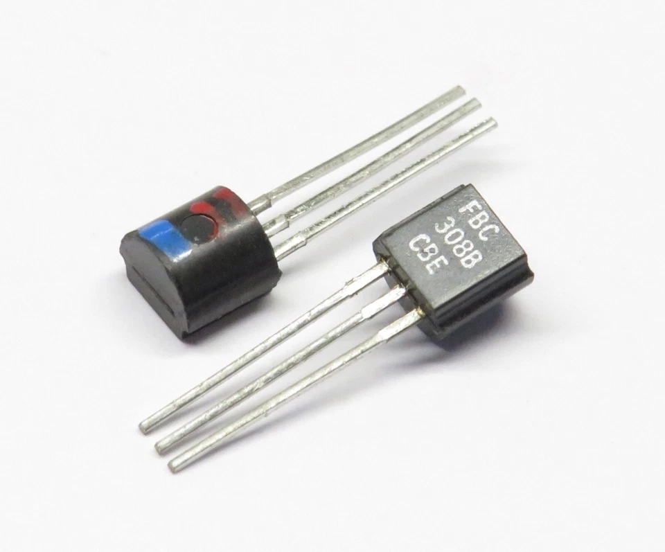 20 Stück BC308B PNP transistor 30V/25V 100mA 300mW TO92, Fairchild