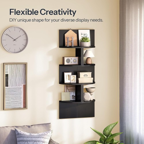Corner Shelf Set of 2 Floating Corner Shelves Wall-Mounted Corner Bookshelves - Picture 24 of 28
