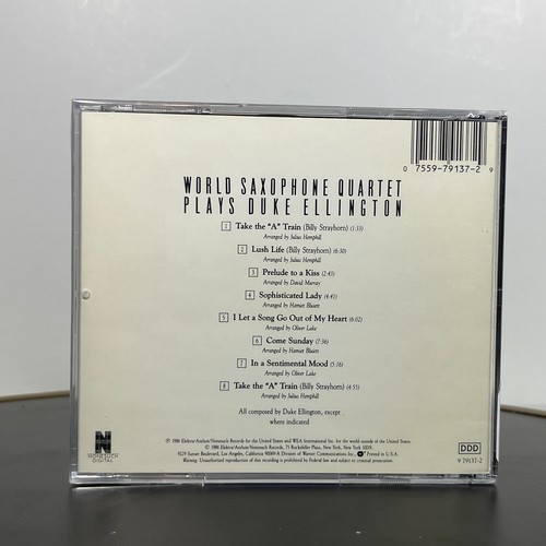 Plays Duke Ellington - World Saxophone Quartet - Nonesuch Label 1994 NEW SEALED - Foto 3 di 6