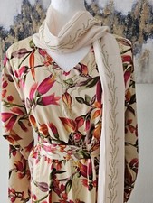 Islamic Abaya Muslim Women Maxi Dress Kaftan Dress Dubai Arab Robe Party 3 Pece