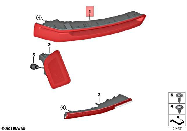 Genuine BMW I I20 IX xDrive40 xDrive50 Rear Light Tailgate Led 