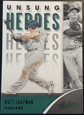 2021 Panini ABsolute Unsung Heroes GREEN Matt Chapman #9 Oakland Athletics Card!