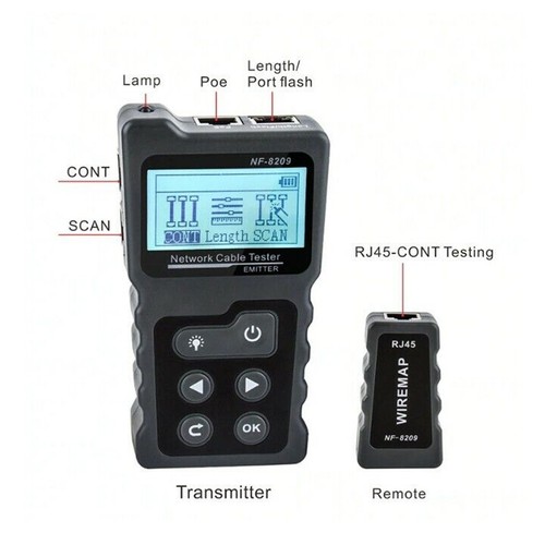Telephone Lan Network Tester CAT5/6 Tracker Cable Wire Finder Tracer Toner Test - Picture 3 of 10