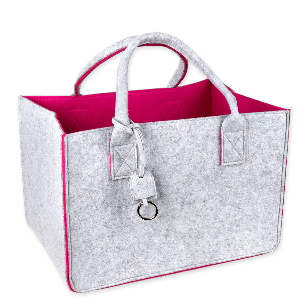 Schramm Filztasche Dunkelgrau - Einkaufstasche 35x20x28 Cm