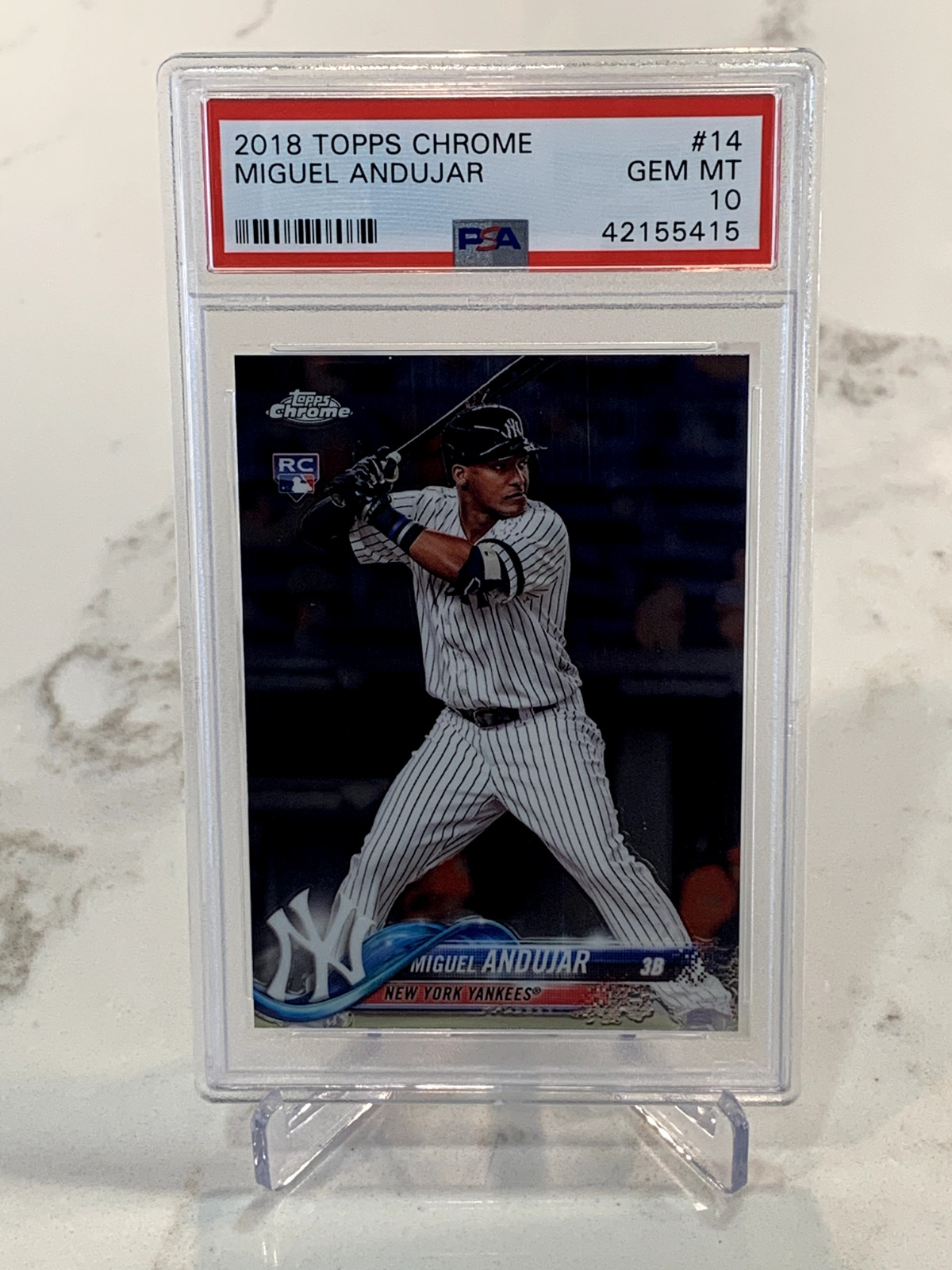 Miguel Andujar - 2018 Topps Chrome #14 Rookie RC PSA 10