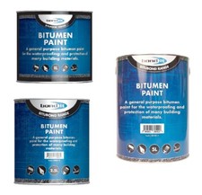 Bond-It BITUMEN 1 L /2.5 L / 5 L Bituminous Black Paint Waterproof Waterproofing