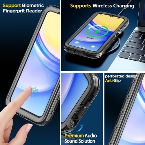 For Samsung Galaxy A15 5G Case Waterproof Shockproof Heavy Duty Underwater Cover - Picture 10 of 11