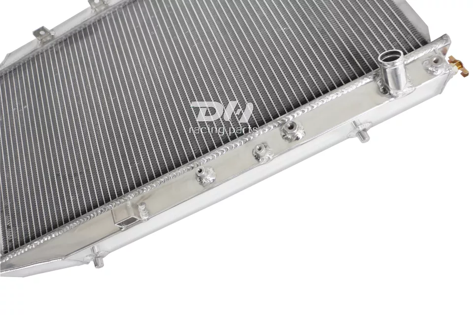 Radiador completo de aluminio de 2 filas para Honda Civic CRX DX/LX/HF 1988-1991 1,5 L MT Foto 3 de 4